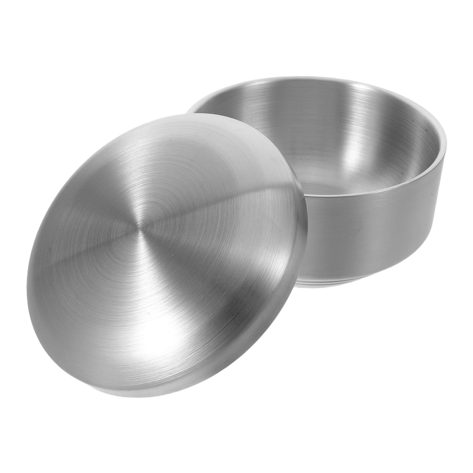 Shaving Cream - Compact Stainless Steel Shaving Bowl with