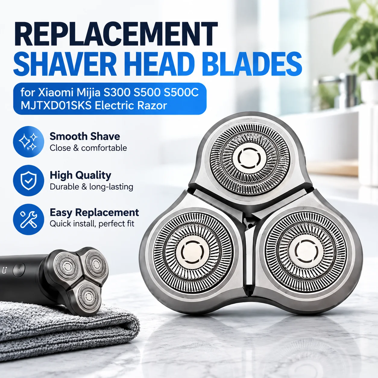 Electric Razor - Replacement Shaver Head Blades for Xiaomi