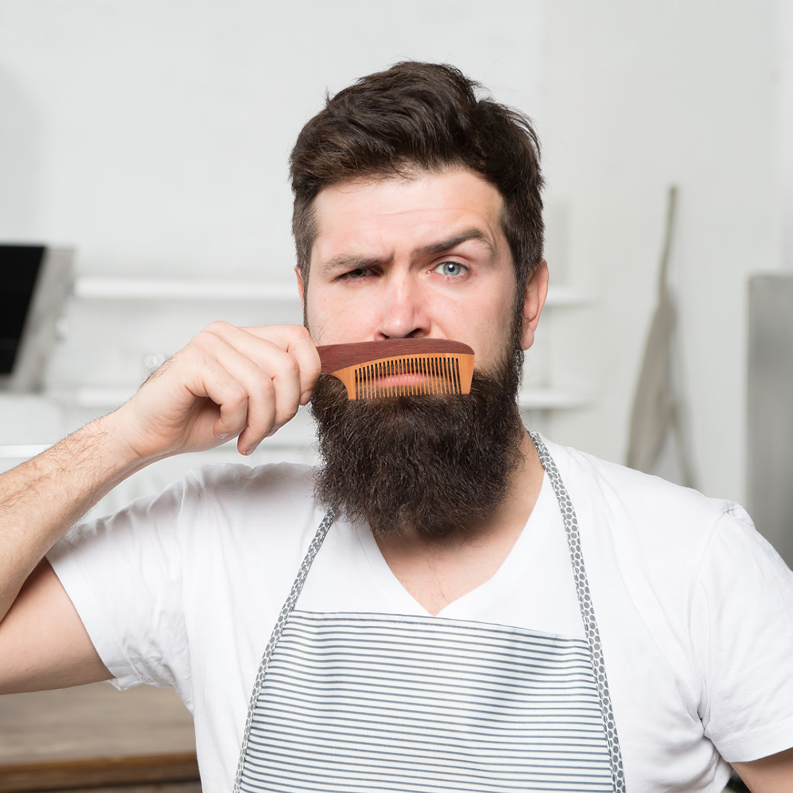 Beard Comb for Men Wooden Must - Beard Oil ulasan dan harga