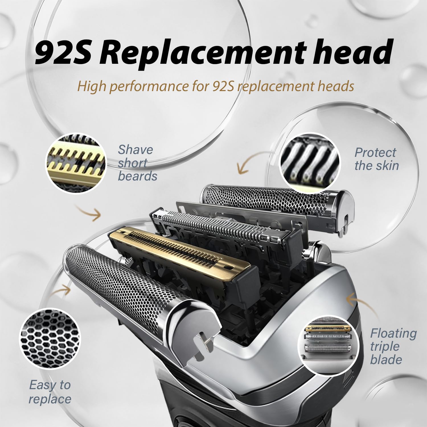 New 92S Replacement Foil Head  - Electric Shaver Rotary ulasan dan harga